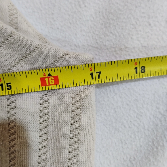 Worthington Cream Chevron Peplum Blouse - Picture 5 of 6